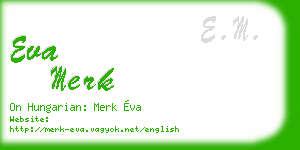 eva merk business card